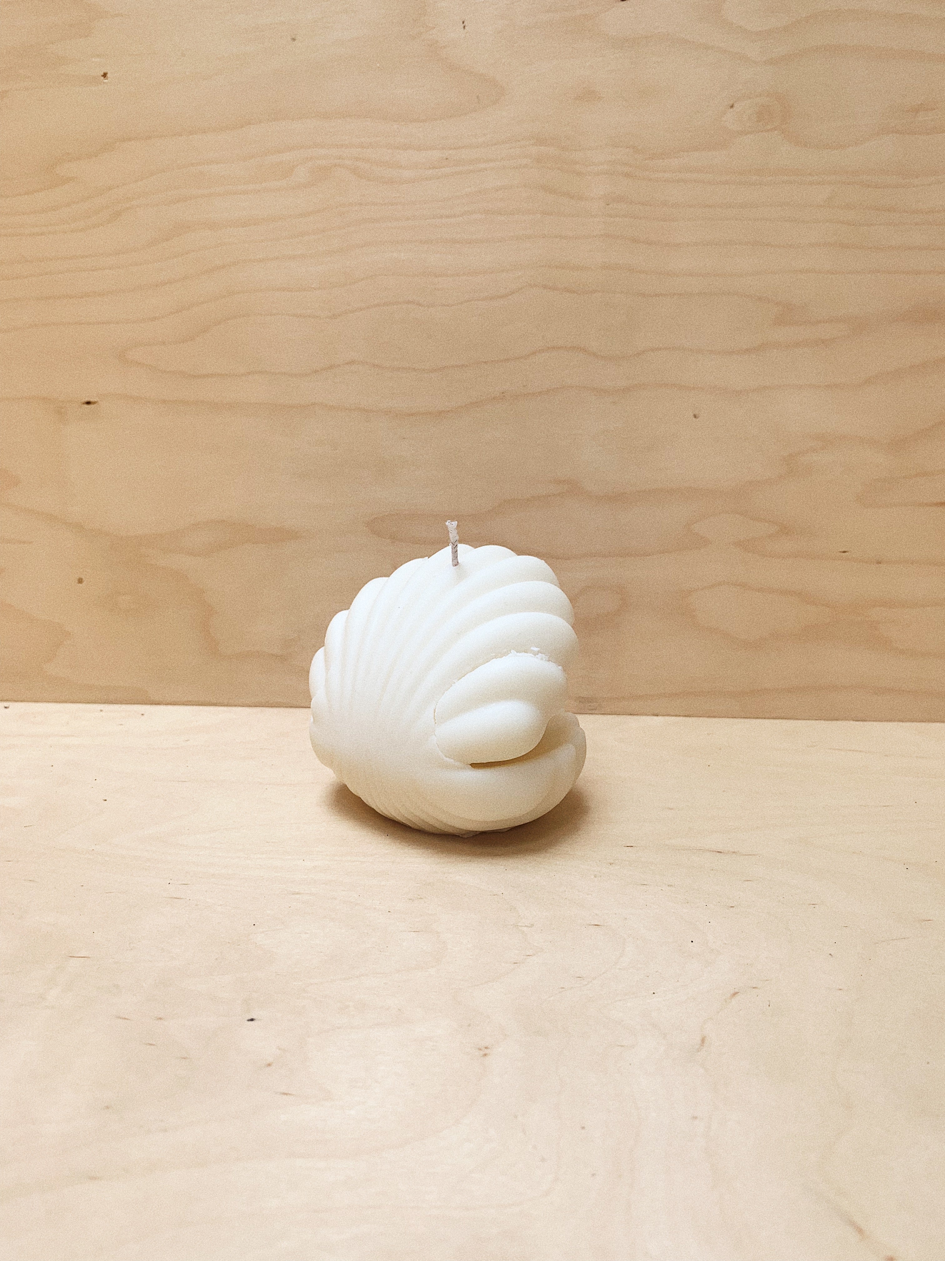Pearl Clam Candle White